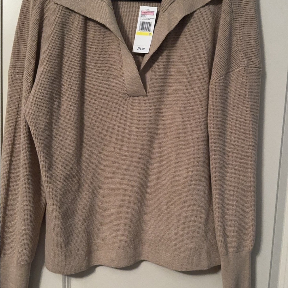 Vineyard Vines-Tan Knit Sweater-NWT sz M